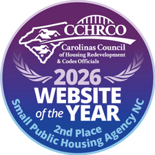 CCHRCO 2026 Website of the Year - 2nd Place - Small Public Housing Agency NC